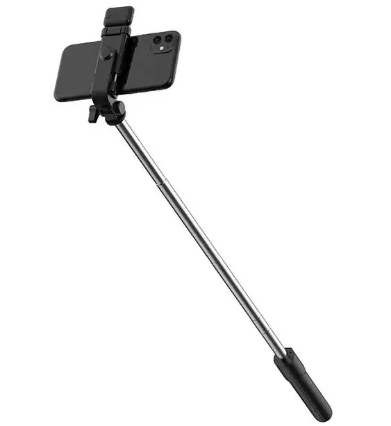 Селфі палиця, штатив-монопод для телефона з Bluetooth пультом і LED-світлом Selfie Stick R1S (чорний)