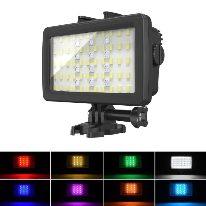 Лампа LED-світло з RGB водонепроникна Andoer SL-20, LED-підсвітка для екшн-камер Xiaomi YI, SJCam, GoPRO
