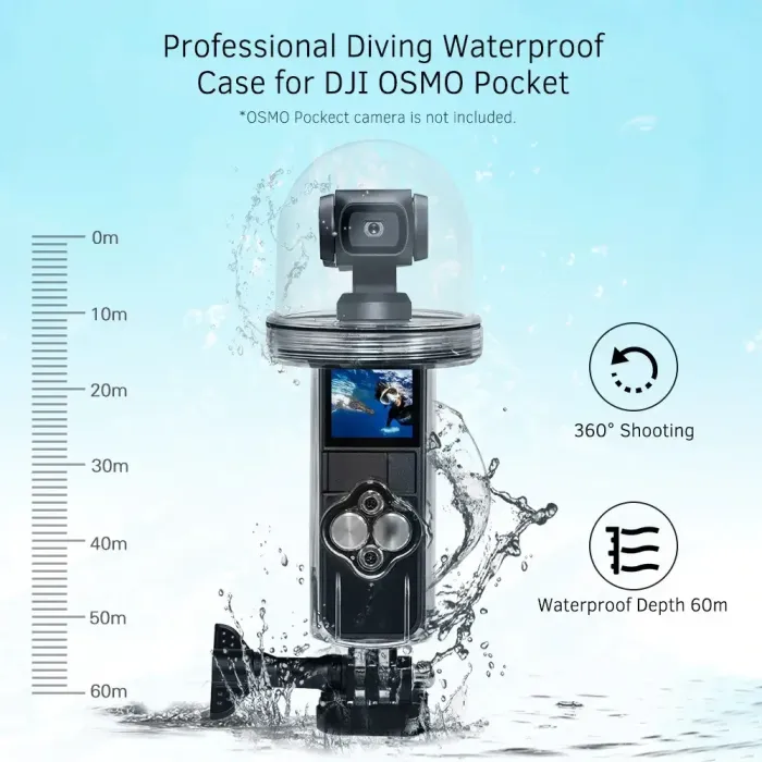 Аквабокс, водонепроникний бокс FLW-315 для екшн камер DJI Osmo Pocket