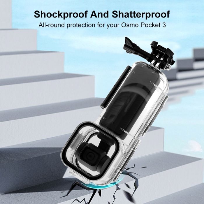 Аквабокс, водонепроникний бокс PU967T для екшн камер DJI Osmo Pocket 3