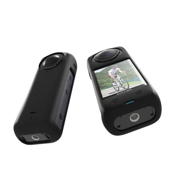 Силіконовий чохол для камери Insta360 X4 і кришка-ковпачок для об'єктива — блакитний