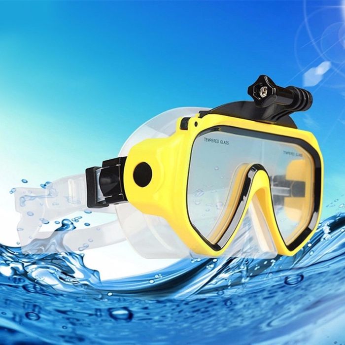 Маска для дайвінгу з кріпленням для екшен камер Xiaomi YI, SJCam, GoPRO (код № XTGP219)