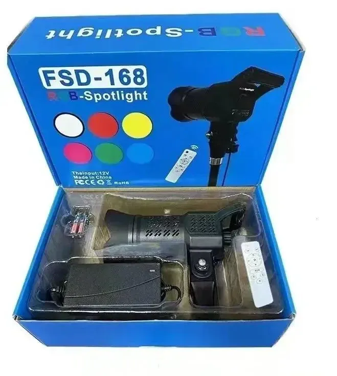 Постійне контурне студійне LED-світло — прожектор FSD-168 RGB з пультом ДК