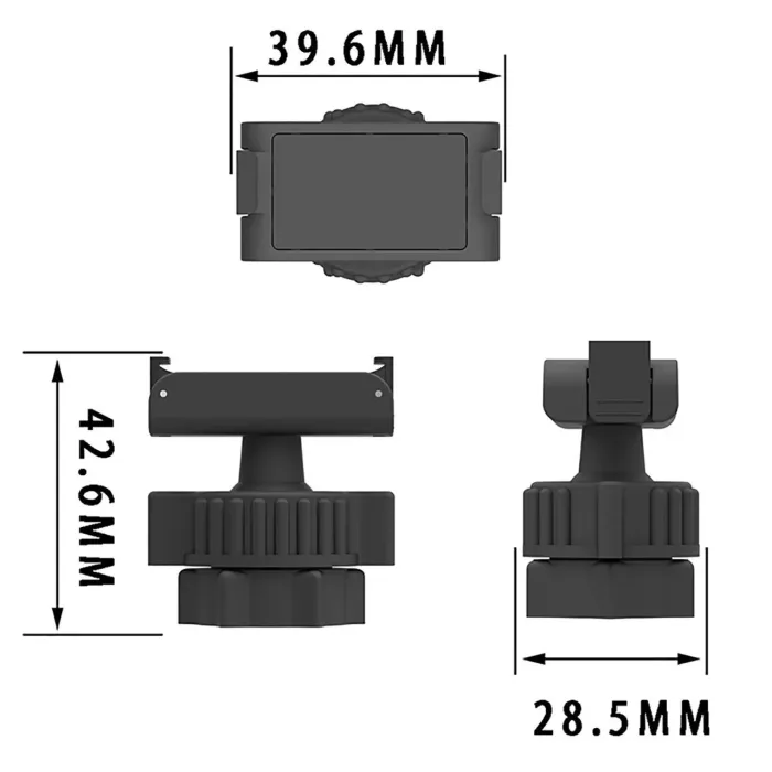 Шарнірний магнітний адаптер із двома захватами для DJI Action 2, 3 з отвором під болт 1/4"