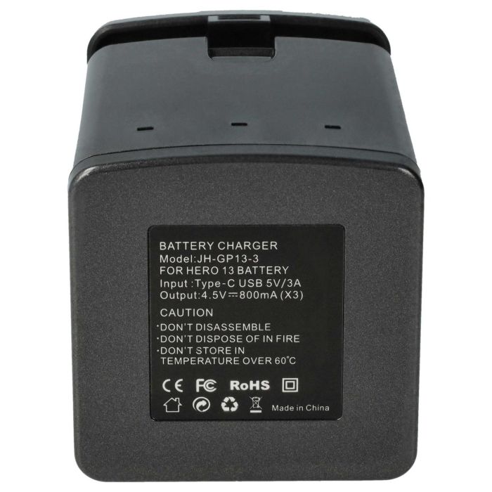 Комплект: зарядний пристрій (на 3 акумулятори) + 3 акумулятори GoPro Hero 13