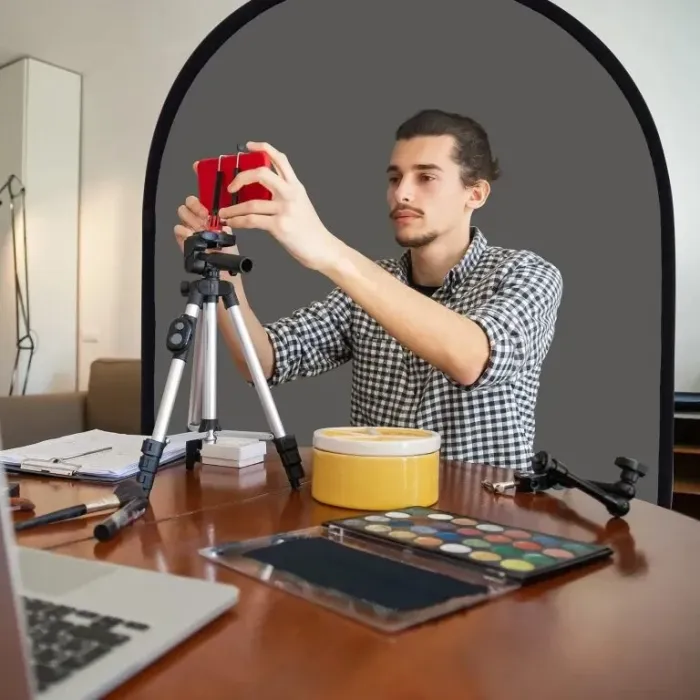 Фон складаний у пружинній рамці Selens BP-028 2 в 1 сіро-зелений (хромокей) 150 x 200 см — тканинний