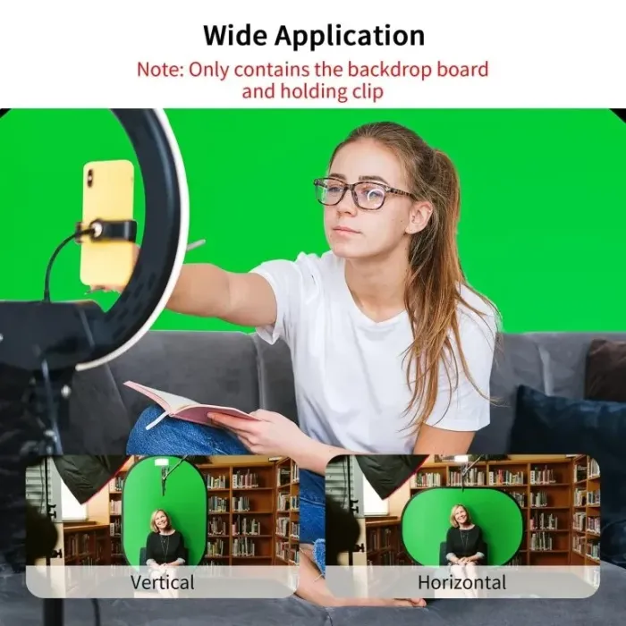 Фон складаний у пружинній рамці Selens BP-028 2 в 1 сіро-зелений (хромокей) 150 x 200 см — тканинний