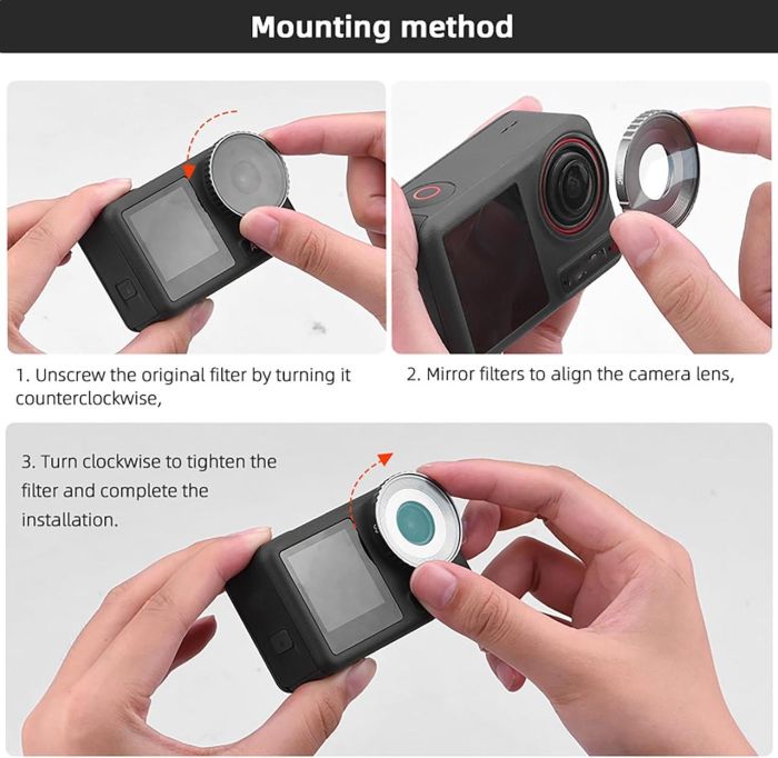 Професійний CPL поляризаційний світлофільтр об'єктива для DJI OSMO Action 3, 4, 5