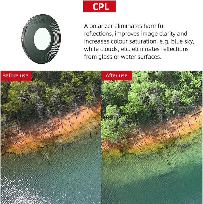 Професійний CPL поляризаційний світлофільтр об'єктива для DJI OSMO Action 3, 4, 5