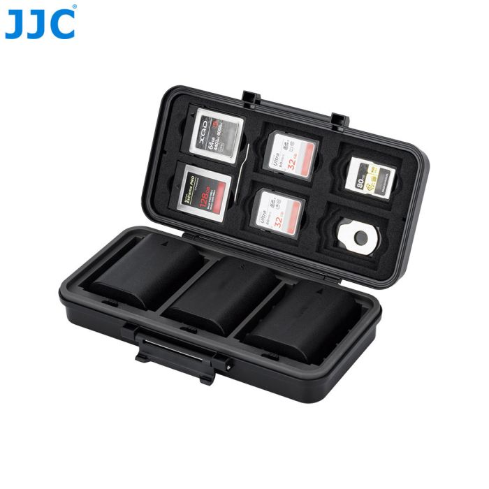 Захисний бокс JJC JBC-K3 на 3 акумулятори камер, батарейок AA і карт пам'яті SD/CF express Type-A і B/XQD