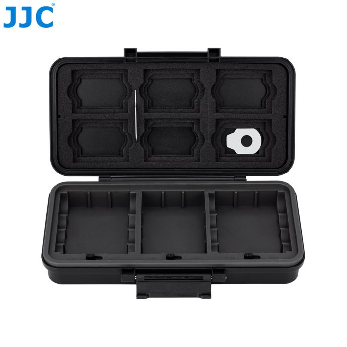 Захисний бокс JJC JBC-K3 на 3 акумулятори камер, батарейок AA і карт пам'яті SD/CF express Type-A і B/XQD
