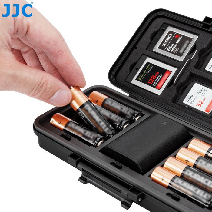 Захисний бокс JJC JBC-K3 на 3 акумулятори камер, батарейок AA і карт пам'яті SD/CF express Type-A і B/XQD