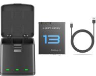 Комплект: зарядний пристрій (на 3 акумулятори) + 1 акумулятор1 GoPro Hero 13