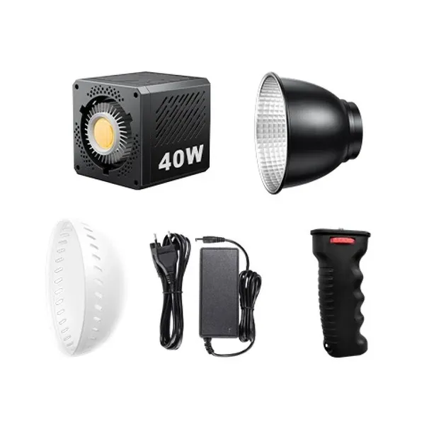 LED-світло, освітлювач, студійне світло M60 40W (2500-6500K) з вбудованим акумулятором на 3400 ma та тримачем