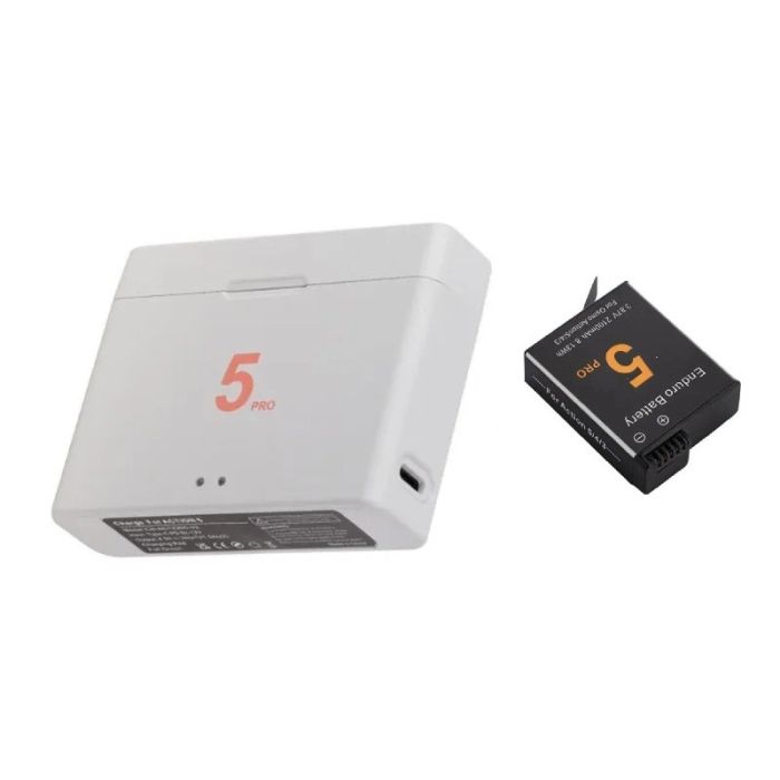 Комплект: зарядний пристрій (на 2 акумулятори) + 1 акумулятор DJI Osmo Action 5 Pro, 4, 3