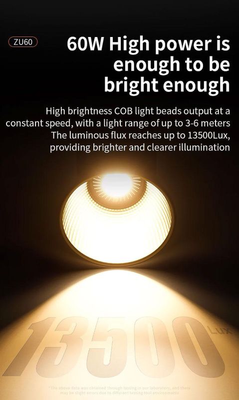 LED-світло, освітлювач, студійне світло ZU60 60W (2700-7500K)