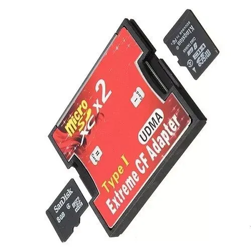 Адаптер перехідник Dual Slot — 2 x microSD на Compact Flash CF Type I (2 x TF (micro SD) — CF)