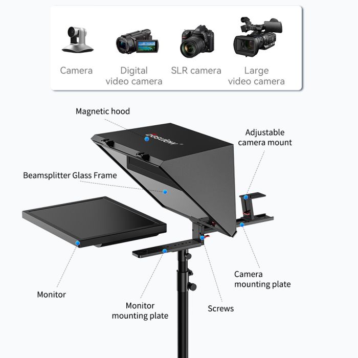 Професійний телесуфлер-телевізор Desview (Bestview) T20 (20") broadcast telepromter