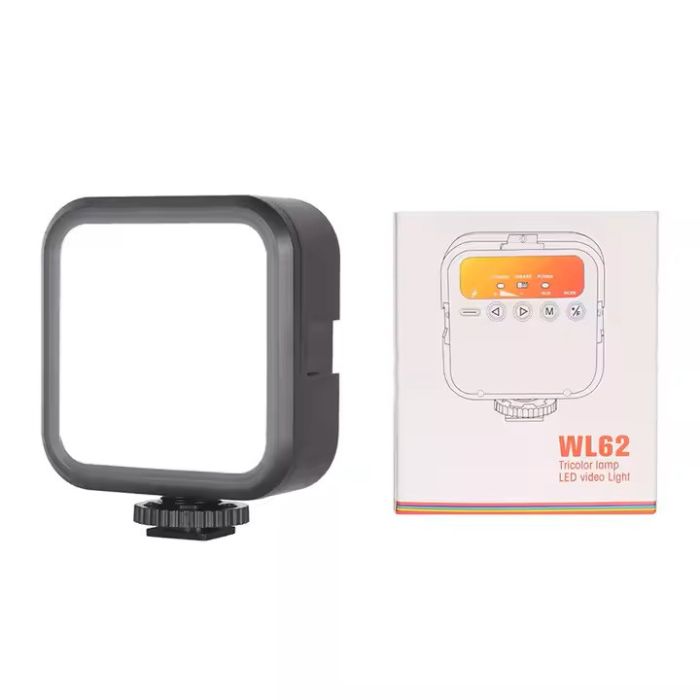 Накамерне світло (mini LED) WL62 (Bi-color 3000K — 5500 K) з вбудованим акумулятором 2000 ma