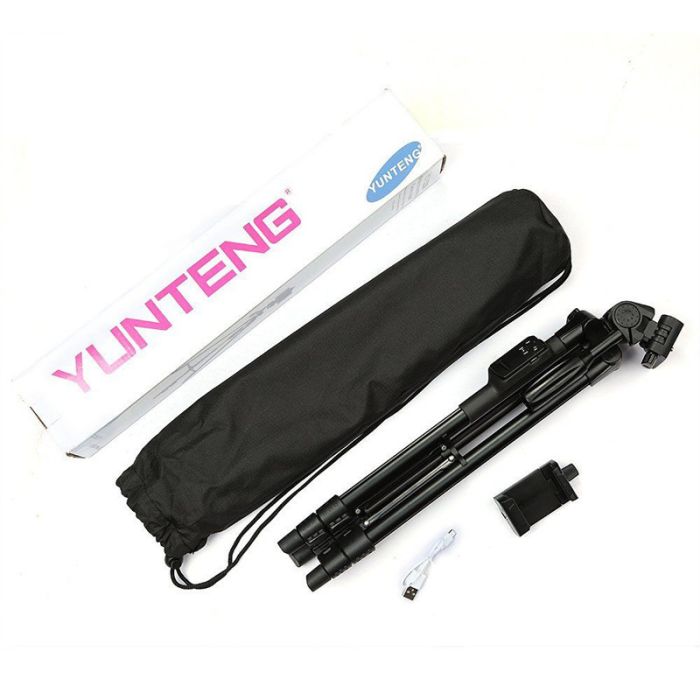 Універсальний легкий штатив Yunteng VCT-5208 для фотоапарата, телефона, камери з пультом і тримачем