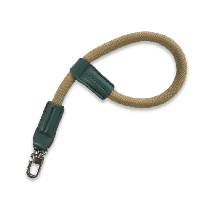 Стильний універсальний кистьовий ремінь (ремінець), мотузка, з металевим карабіном для фотоапаратів бежевий