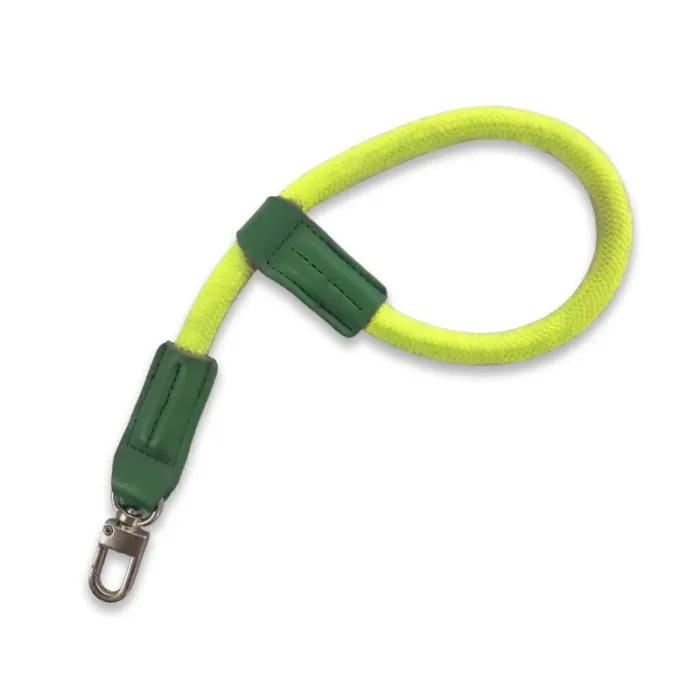 Стильний універсальний кистьовий ремінь (ремінець), мотузка, з металевим карабіном для фотоапаратів жовтий