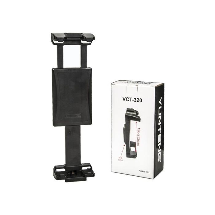 Кріплення (адаптер, тримач) Yunteng VCT-320 для встановлення планшетів і телефонів на монопод, штатив тощо