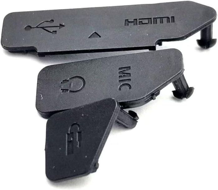 Заглушка гумка USB, роз'єм ДК і Video OUT, MIC для фотоапарата Canon EOS RP — комплект 3 шт.