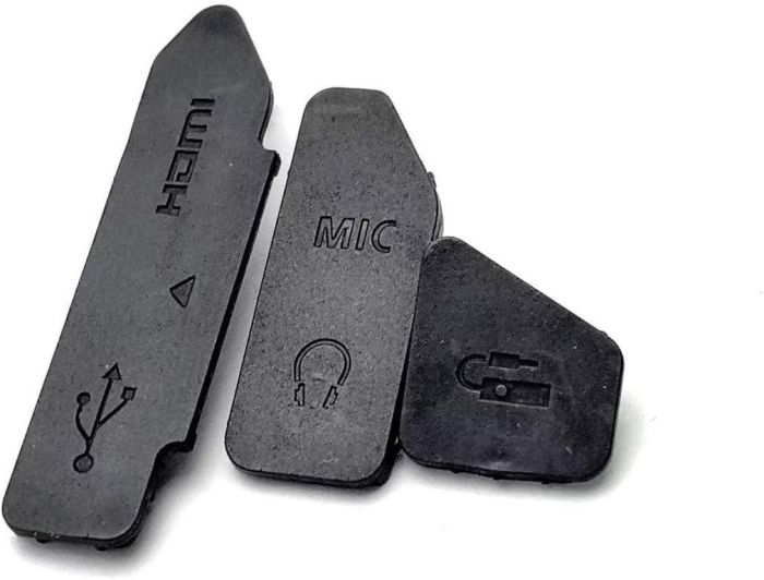 Заглушка гумка USB, роз'єм ДК і Video OUT, MIC для фотоапарата Canon EOS RP — комплект 3 шт.