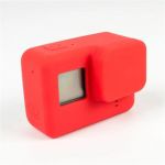Силіконовий чохол, футляр з кришкою на об'єктив для екшн камер GoPro Hero 5, 6, 7 - червоний (код № XTGP347)