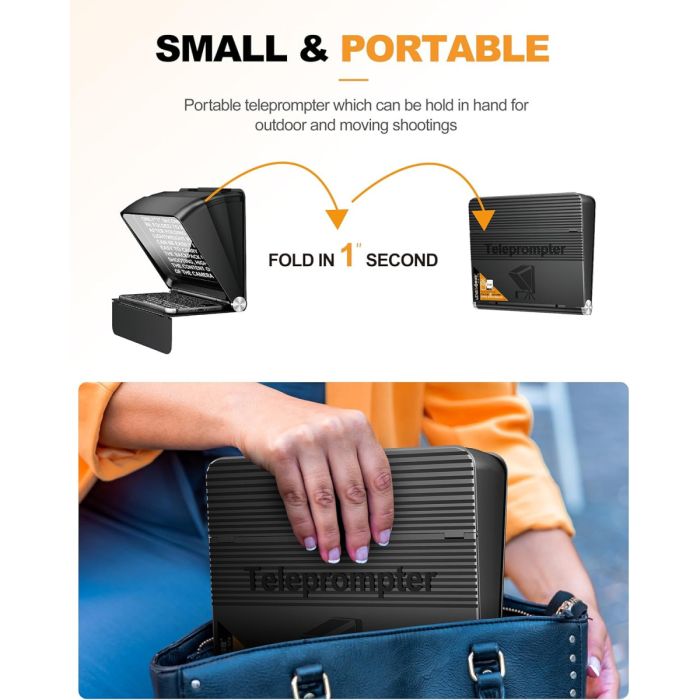 Міні телесуфлер — телепромтер LENSGO TC7 II Ultimate KIT — суфлер для смартфона та фотоапарата