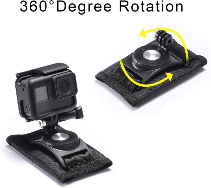 Кріплення на лямку рюкзака поворотне 360° для екшн камер Xiaomi, SJCam, GoPRO, DJI