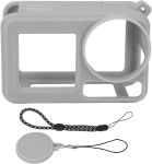 Силіконовий захисний чохол із кришкою-ковпачком для камер DJI Action 5 Pro/Action 4/Action 3 — сірий