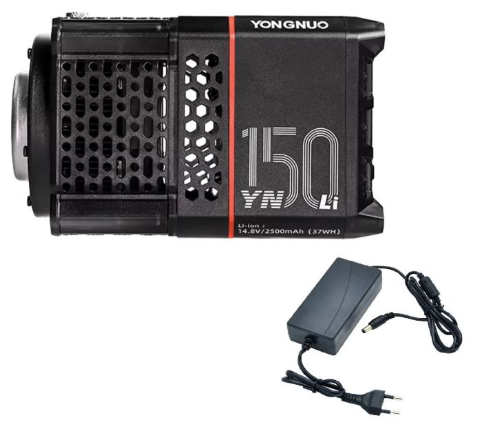 Комплект S: LED-світло, освітлювач студійне світлоYongnuo YN150Li (2700-6500K) з вбудованим акб + мережевий адаптер