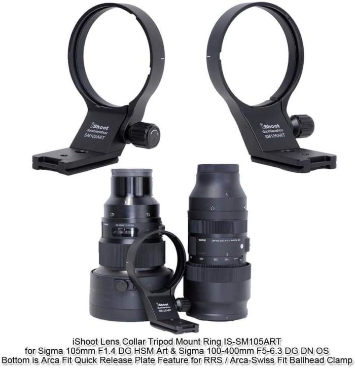 Штативне кільце SM105ART від ISHOOT для об'єктивів Sigma 105mm f/1.4 DG HSM Art, 100-400 mm f/5-6.3 DG DN OS