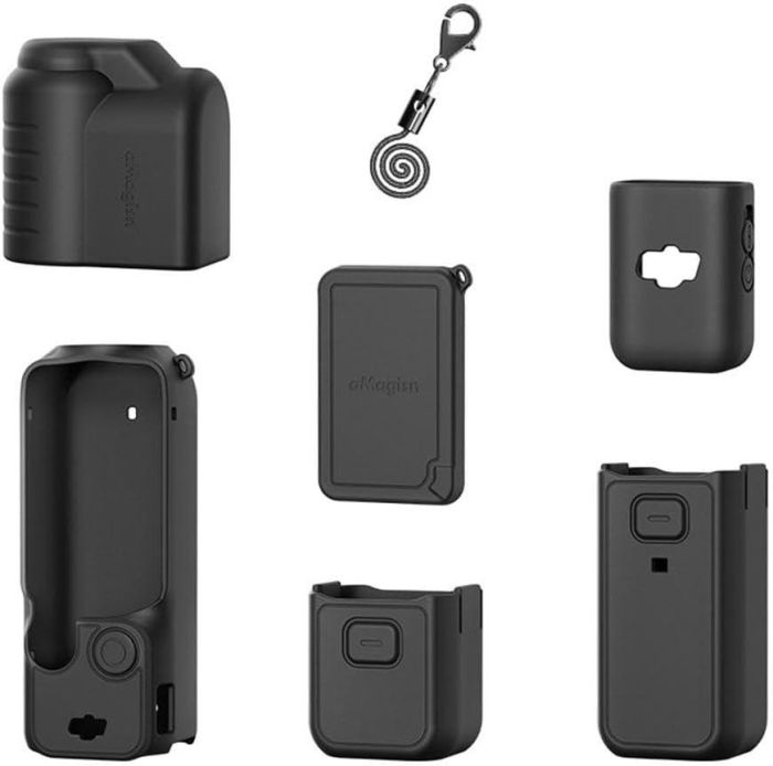 Силіконовий захисний комплект від Amagisn — чохол для DJI Osmo Pocket 3 — чорний