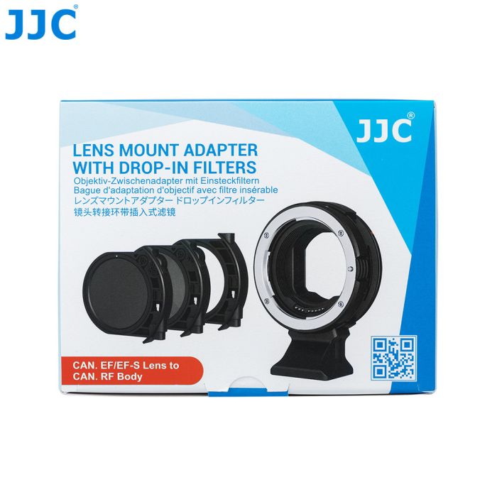 Адаптер-перехідник — автофокусний EF-EOS R (CA-EF_RF_K) JJC для Canon EOS RF з CPL і ND3-500 Drop-In фільтрами