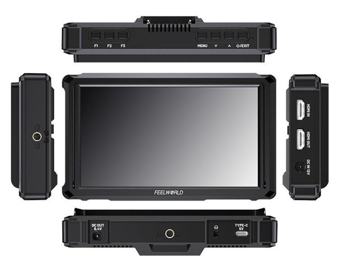 Накамерний монітор, дисплей FeelWorld FW568 PRO 6" дюймів, 1200 cd/m2, 4K