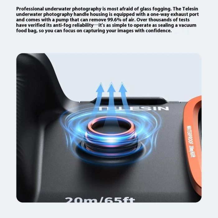 Аквабокс водонепроникний бокс для підводного знімання дайвінгу для телефона (смартфона) Telesin P4-WTP-06