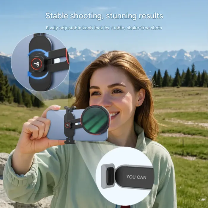 Система Telesin P3-EAK-02 для встановлення світлофільтрів 67 мм на смартфон (телефон)