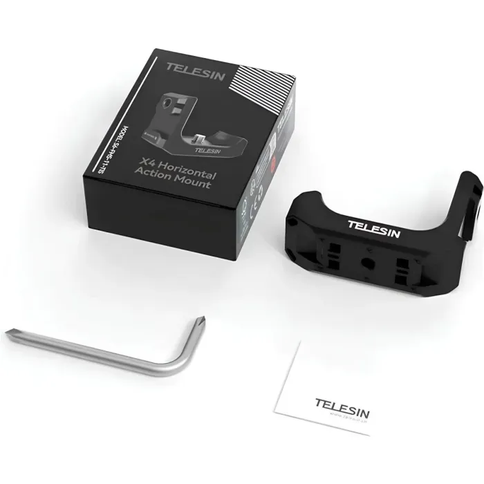 L образне кріплення-адаптер (рамка) Telesin S6-FMS-11-TIS для Insta360 X4 металева (алюмінієва)