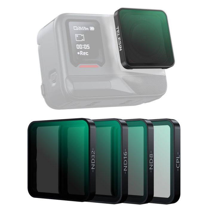 TELESIN S5-FLT-27-TIS для Insta360 Ace Pro/Ace Pro 2 — набір світлофільтрів CPL/ND8/ND16/ND32