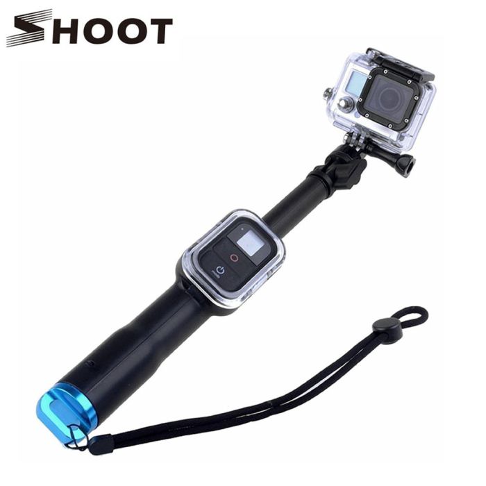 Монопод від SHOOT із кріпленням для пульта Wi-Fi Remote для екшен камер Gopro, SJCAM, Xiaomi (код № XTGP178)