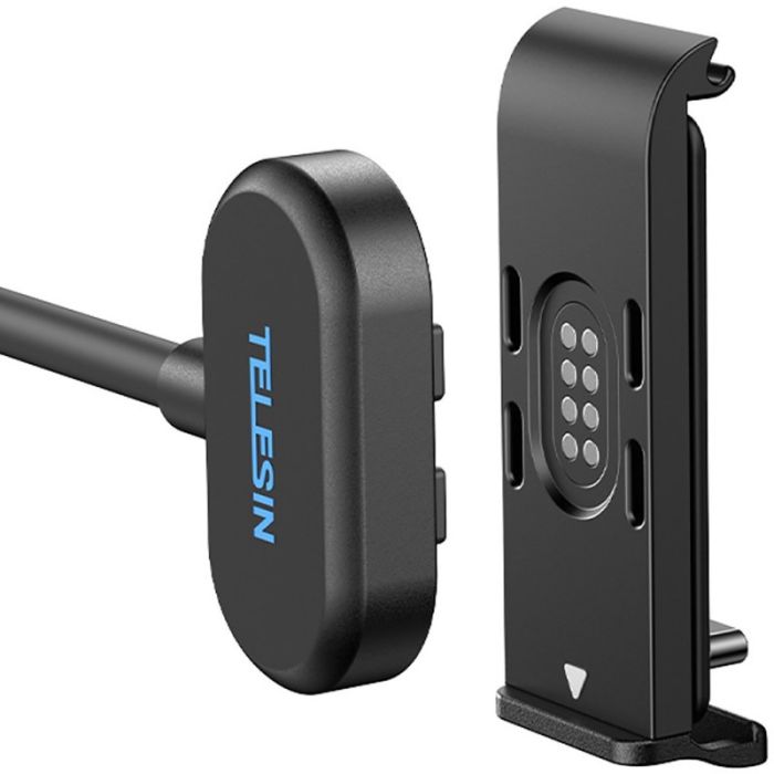 Кришка бічна з зарядним гніздом і кабелем Magnetic charging side cover для GoPro HERO9/10/11/12/13 Black -TELESIN (S6-CLC-01-TG)