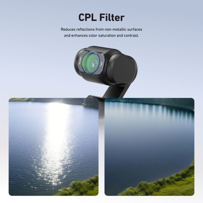 Набір світлофільтрів Telesin (CPL+ND16+Black Diffusion 1/4) для DJI Osmo Pocket 3 (код S5-FLT-37-TDJ) — 3 шт.