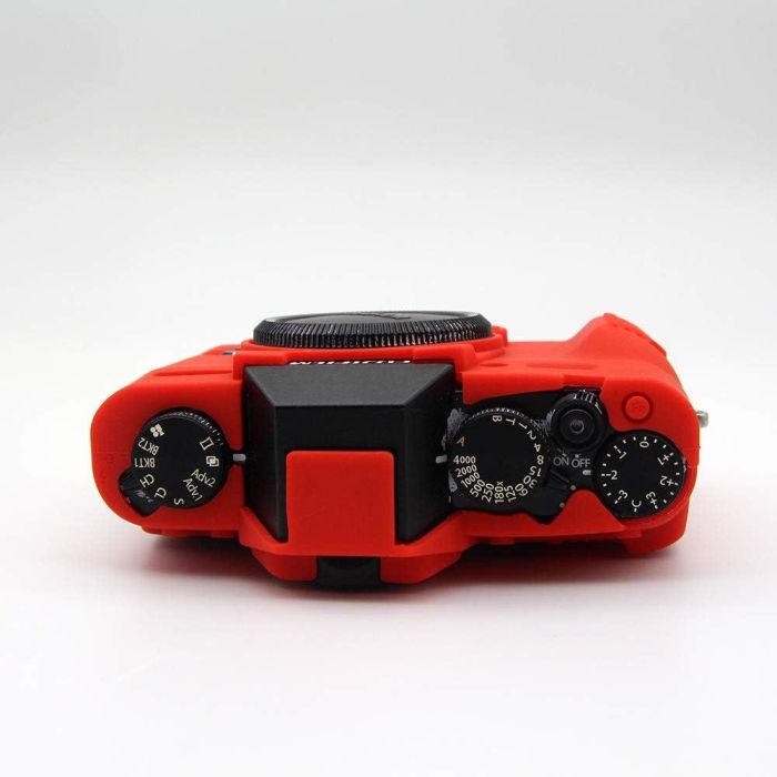 Захисний силіконовий чохол для фотоапаратів FujiFilm X-T30 — червоний