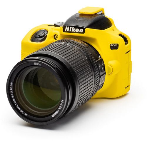 Захисний силіконовий чохол для фотоапаратів Nikon D3500 — жовтий