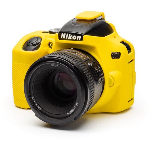 Захисний силіконовий чохол для фотоапаратів Nikon D3500 — жовтий