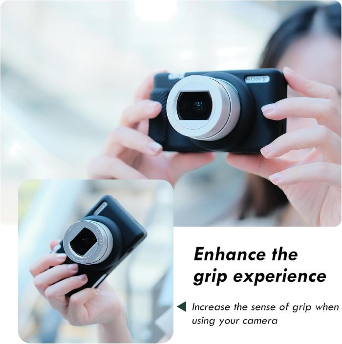 Захисний силіконовий чохол для фотоапаратів SONY ZV-1F, ZV-1, ZV-1 II — чорний