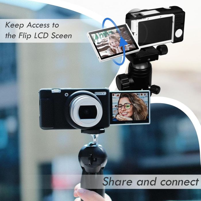 Захисний силіконовий чохол для фотоапаратів SONY ZV-1F, ZV-1, ZV-1 II — чорний